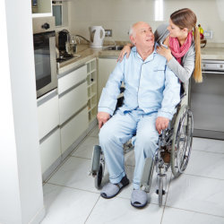 elder man on the wheelchair